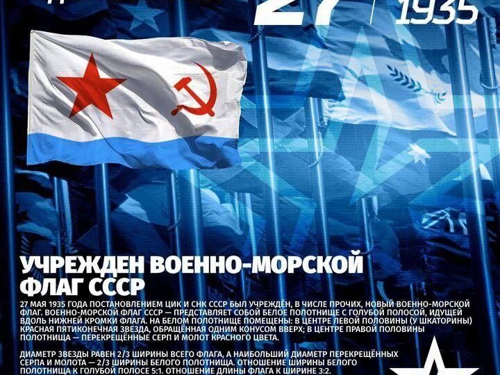 Ровно 90 лет назад учреждён военно-морской флаг СССР