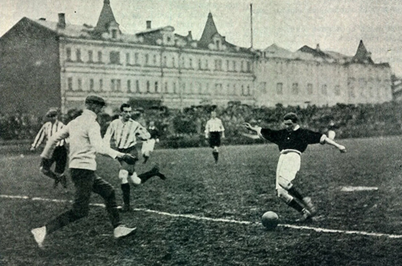 Ранний футбольный матч в России, конец XIX века