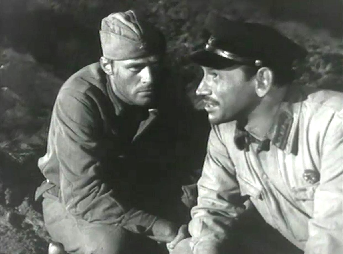 Кадр из телевизионного фильма "Долгие версты войны" (1975)