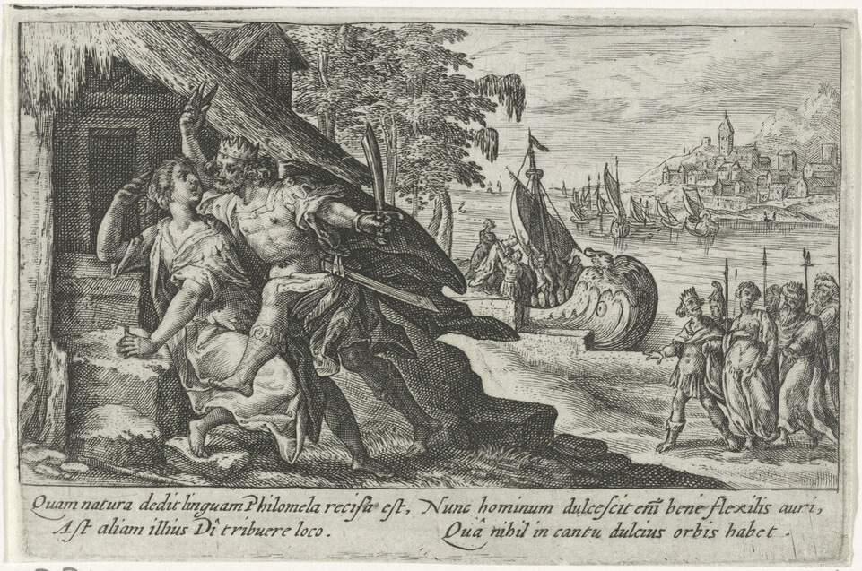    Терей отрезает язык Филомеле. Криспейн ван де Пасс (I). 1602–1607 годы