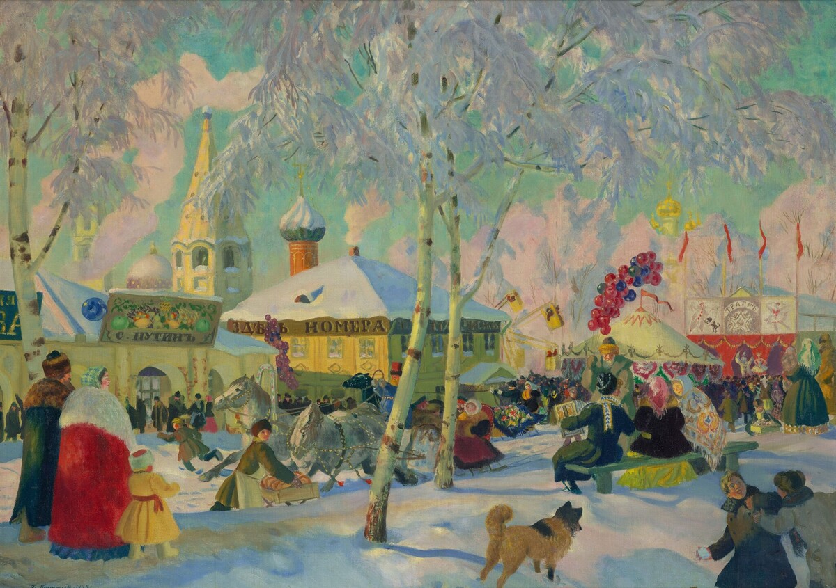 Борис Кустодиев. Гулянье. 1922. Холст, масло
Государственная Третьяковская галерея