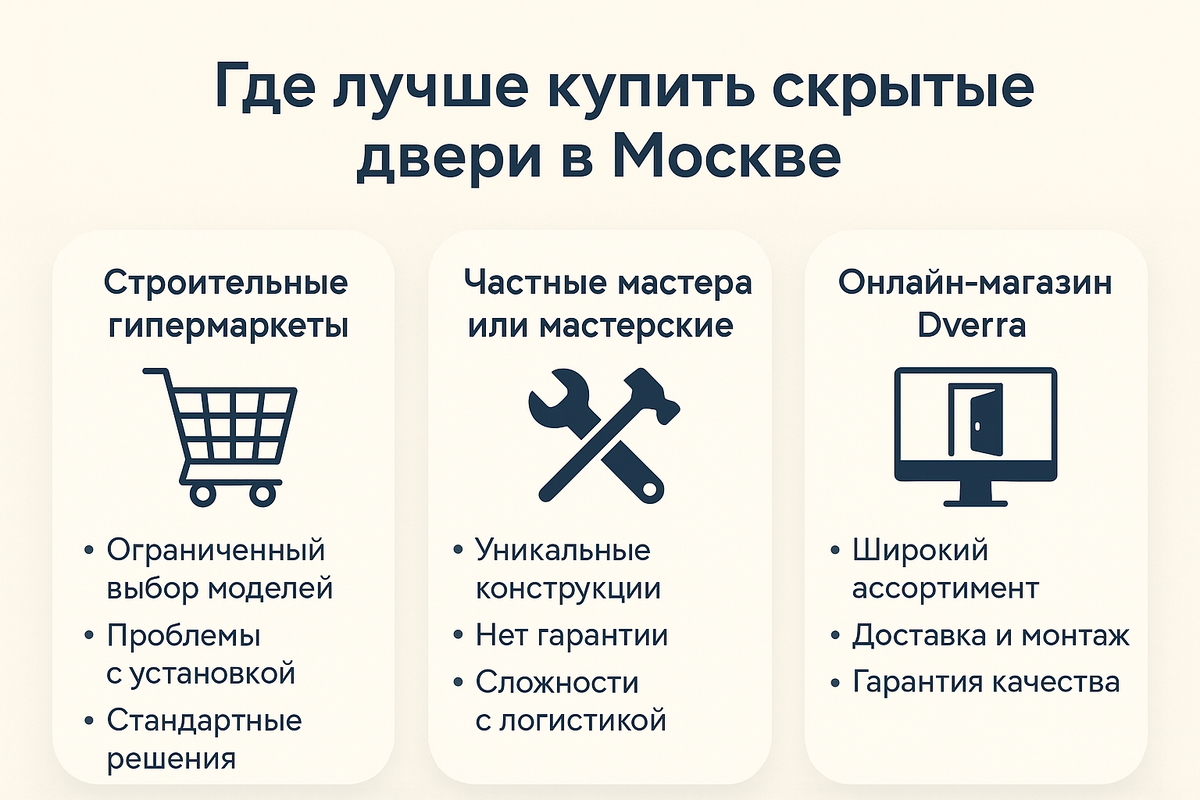 Где лучше купить скрытые двери в Москве