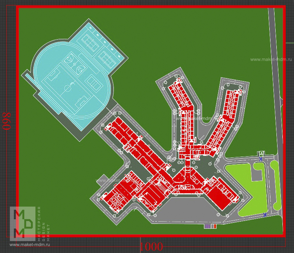 генплан будущего макета школы