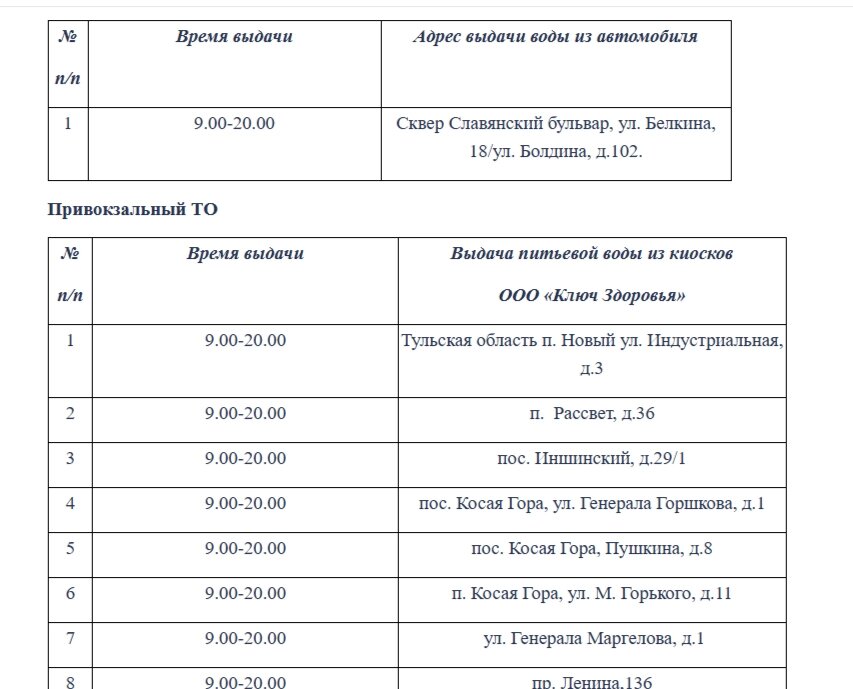    отключение воды Фото: администрация Тулы