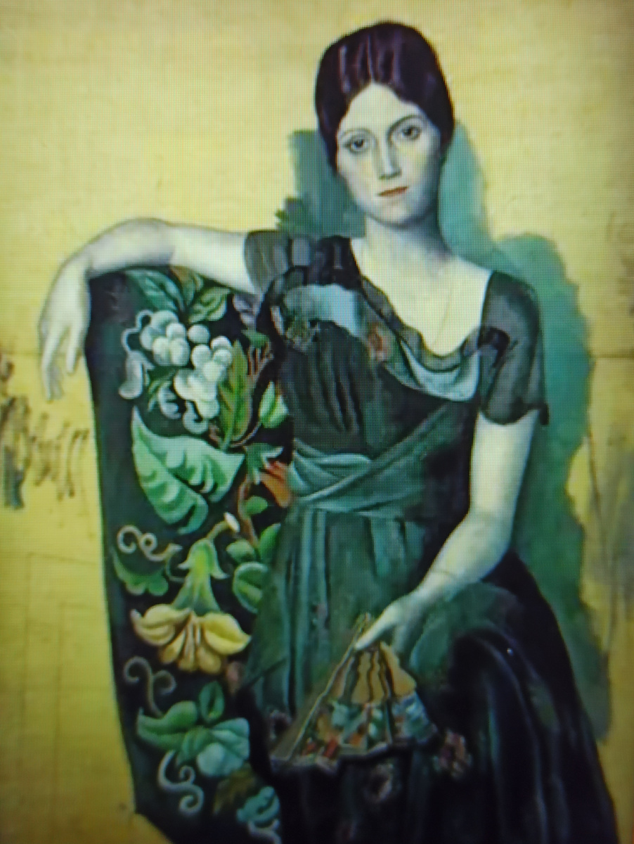 Портрет Ольгт в кресле. 1917 год. холст, масло