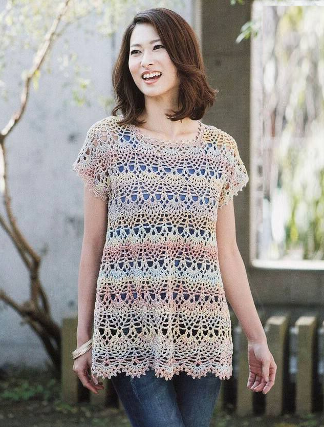 Очень красивая туника крючком