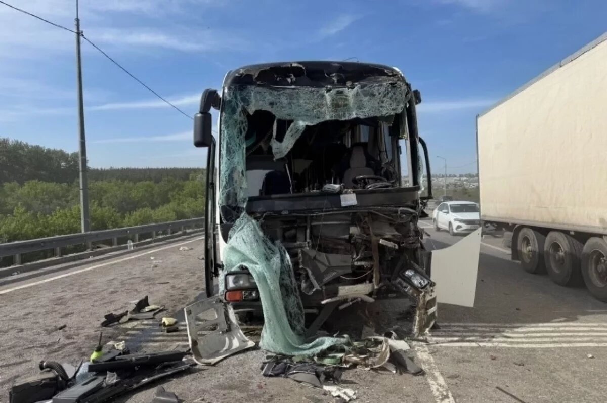    В ДТП с автобусом и грузовиками в Воронежской области пострадали 14 человек