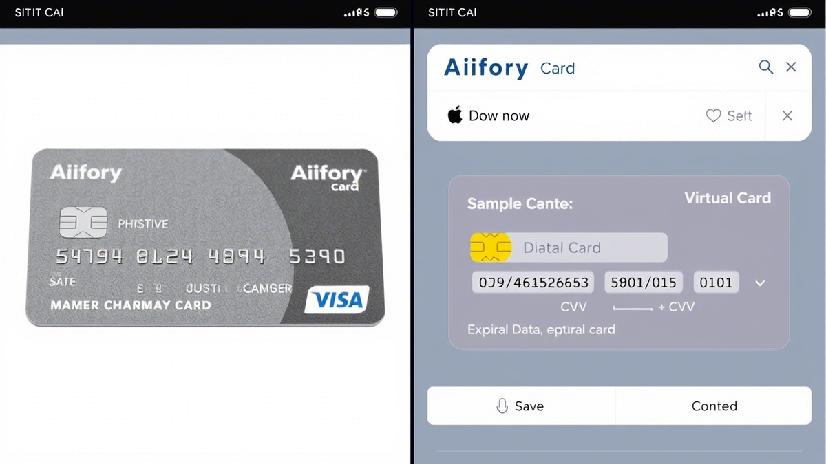 Виртуальная карта — та же банковская, только без пластиковой версии.