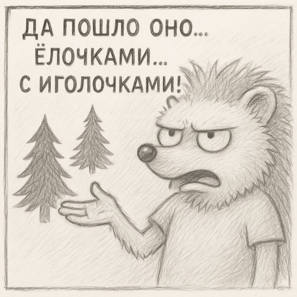 да пошло оно… лесом… ёлочками… с иголочками! 🌲