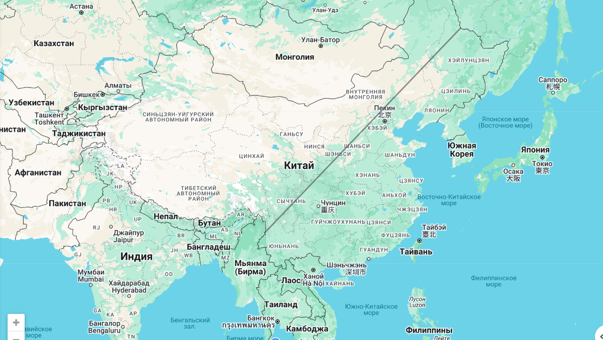 Линия от Хэйхэ до Тэнчуна.