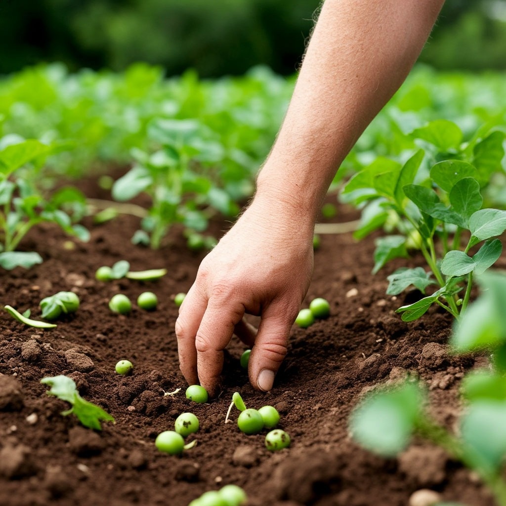 Посадка гороха в «ленивые» грядки: без перекопки и слез