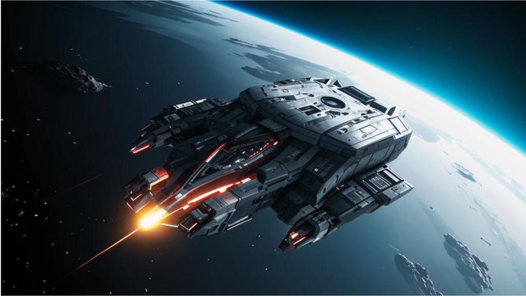 Космический корабль будущего готовится к варп прыжку