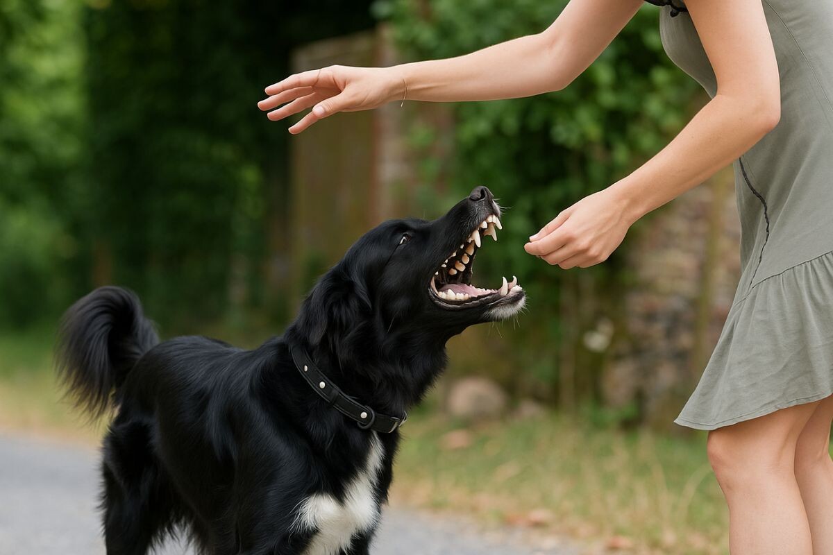 Агрессивная собака 
