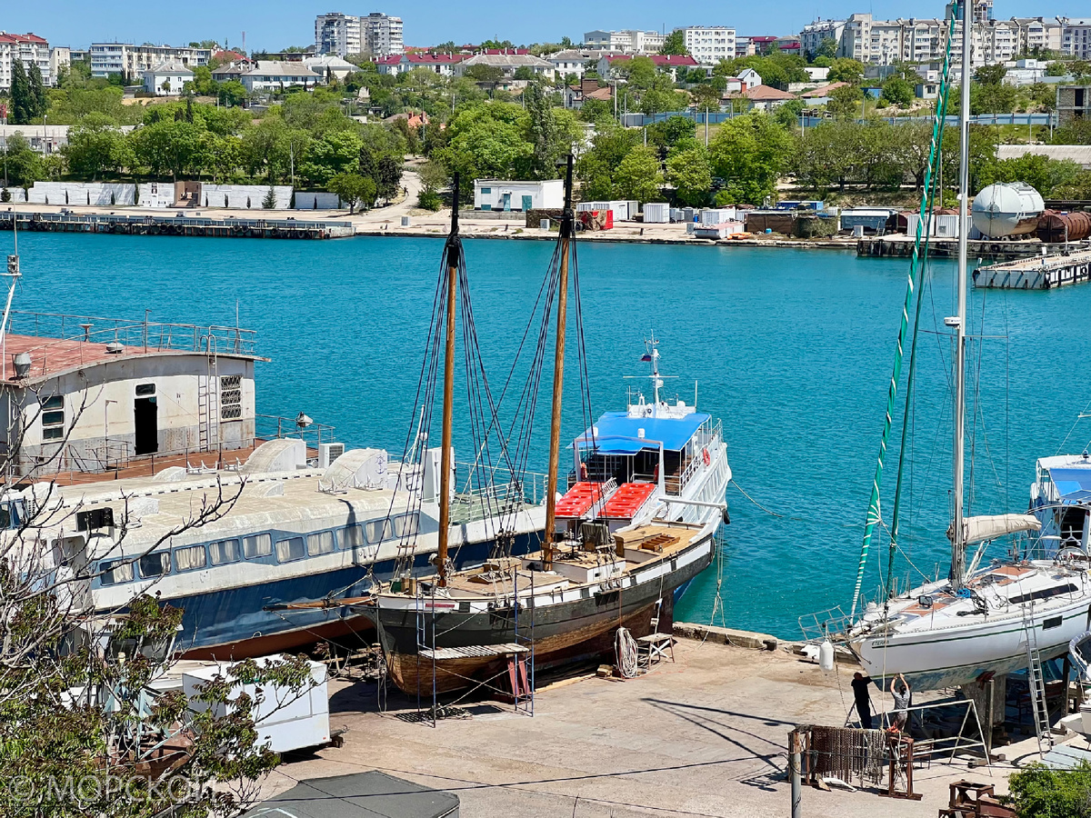 «Святая Татьяна» на ремонте в Стрелецкой бухте Севастополя. 