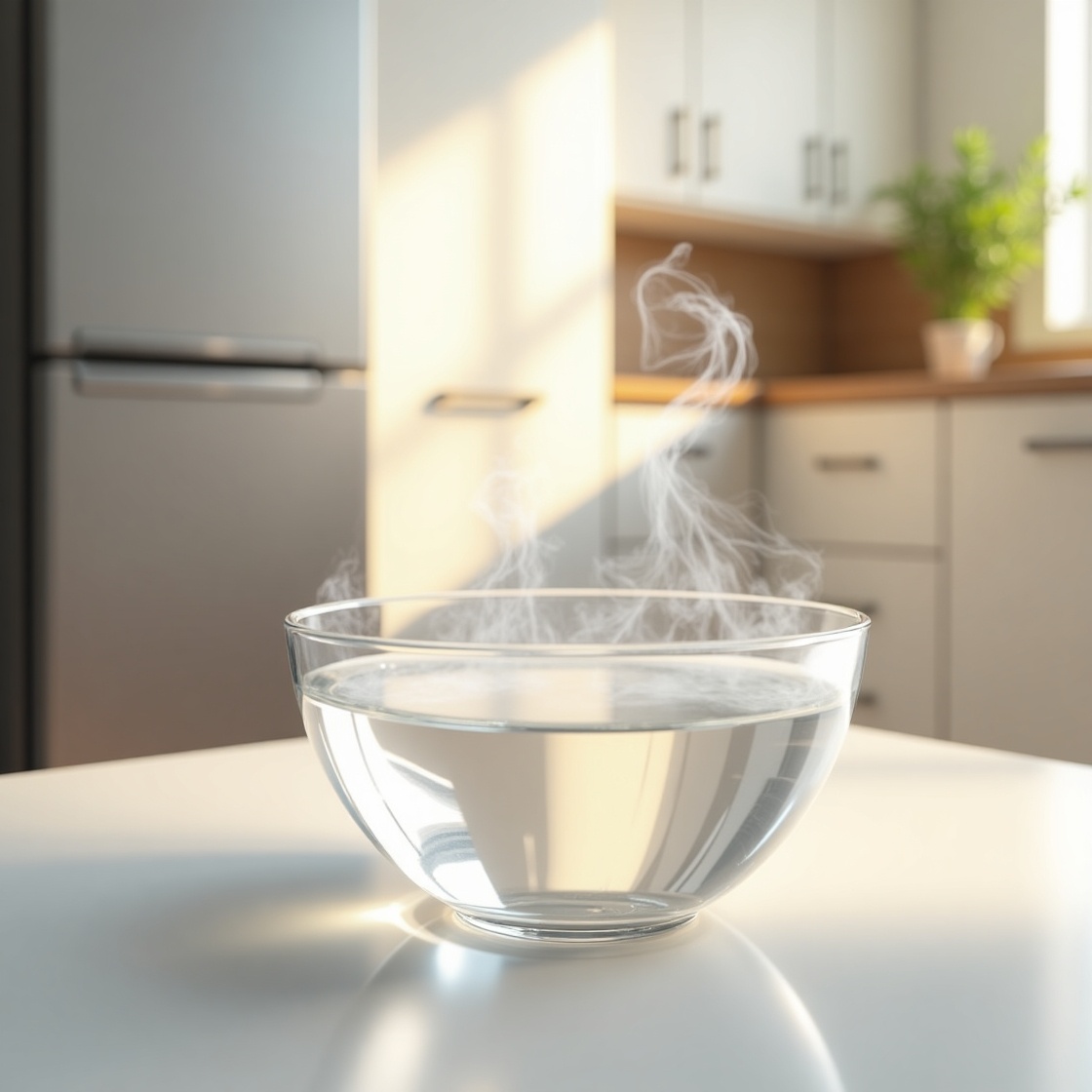 Миска с горячей водой