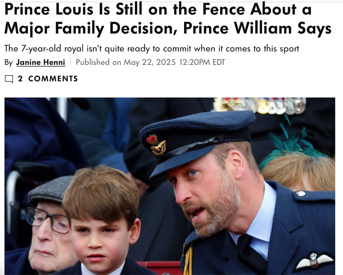 Маленький принц Луи не может выбрать, за какую команду ему болеть. Источник: people.com