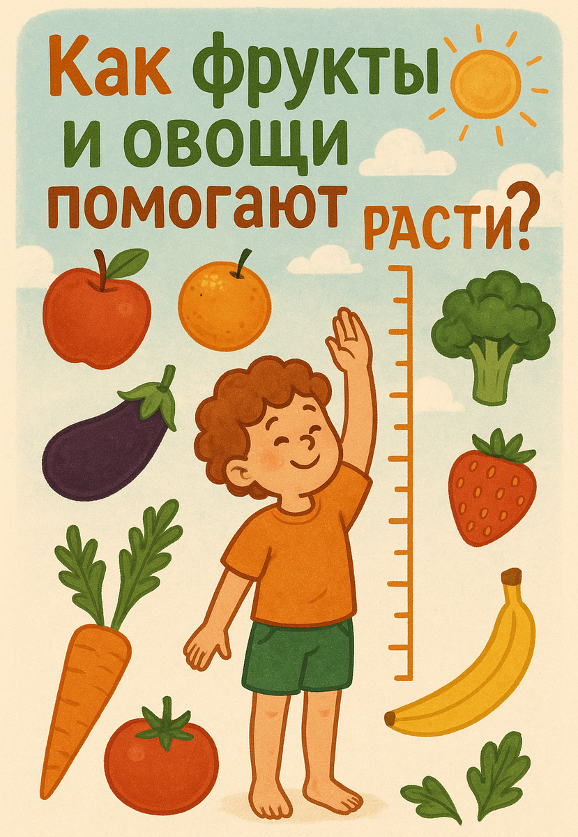 Как фрукты и овощи помогают расти?  