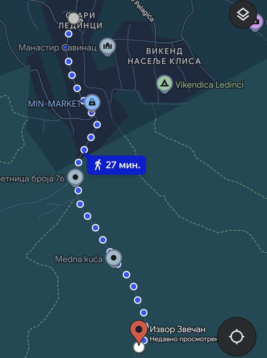 Маршрут занимает не более получаса 