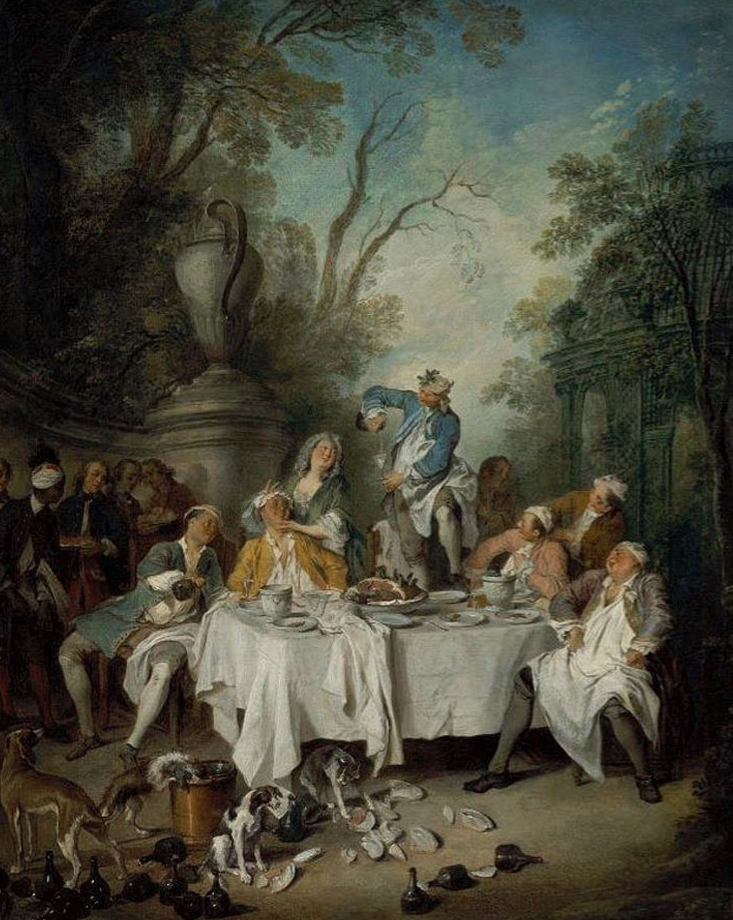 Никола Ланкре. Застолье на природа