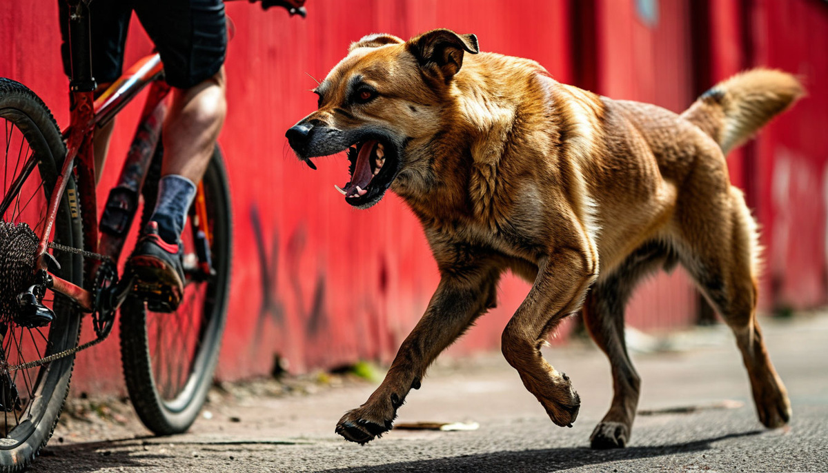 Собака - друг велосипедиста :)