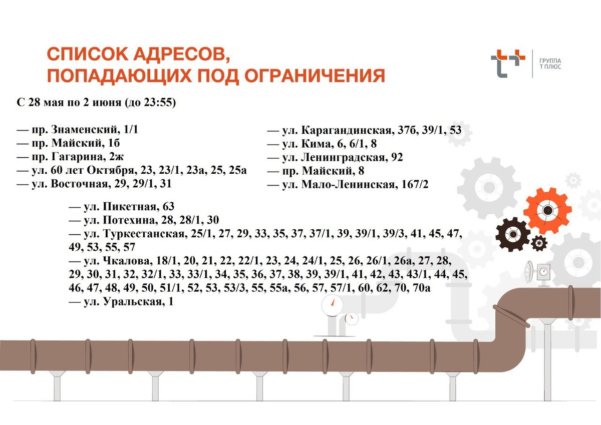 📷    Чкалова и другие. Без горячей воды с 28 мая временно останутся улицы в центре Оренбурга Белов Михаил Александрович