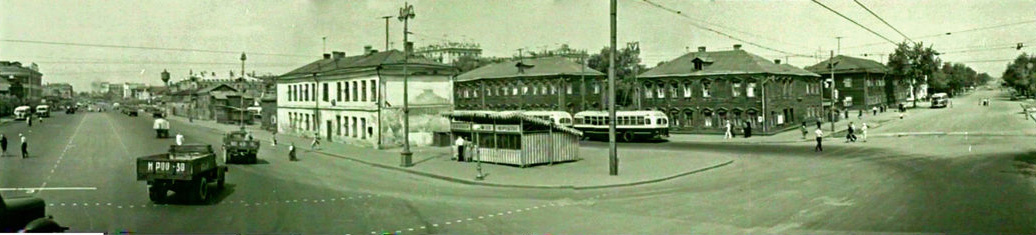 Сущёвский вал и Шереметьевская улица. 1955 год. Источник: сайт www.pastvu.com