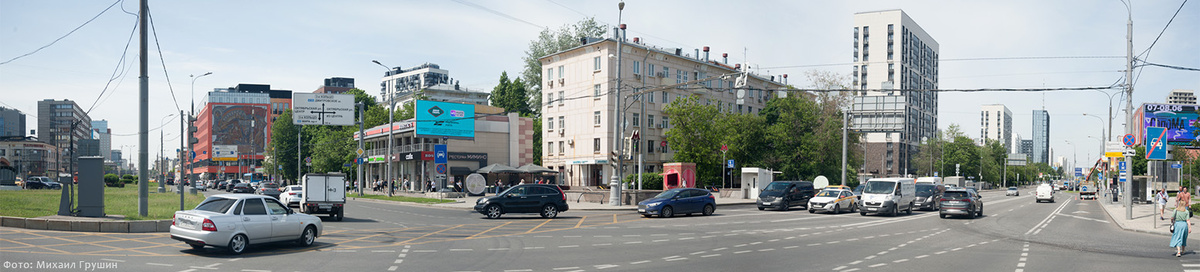 Угол Сущёвского вала и Шереметьевской улицы. 27 мая 2025 года. Фото: Михаил Грушин