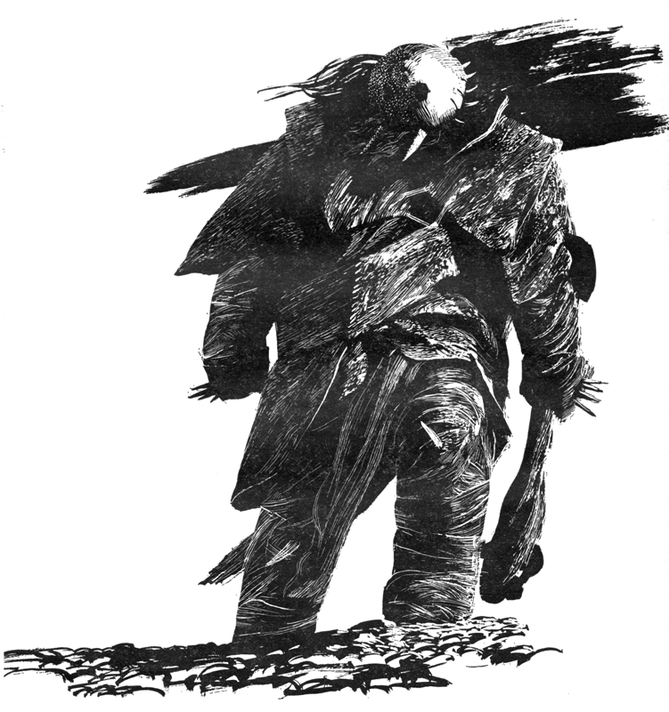 Первый кого встречает наш герой на планете это вождь некоего первобытно-общинного племени, которое занимается собирательством.