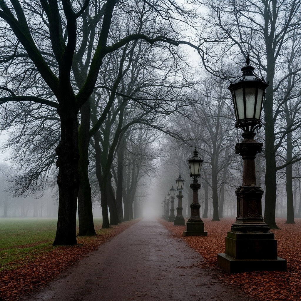 Туман висел над Ригой, обволакивая аллеи парка Кронвальда
