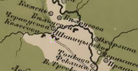 Фрагмент карты Стрельбицкого.