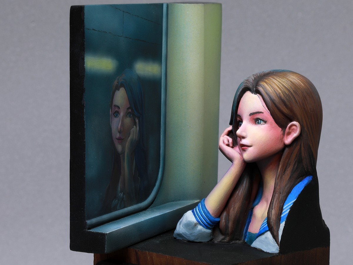 Миниатюра "Взгляд в будущее". Масштаб 1/8. Высота миниатюры: 200 мм. Бюст от компании: "LH-Craft". Автор: ШииЧжен Чен, город Тайпей (Тайвань) © 2025 год