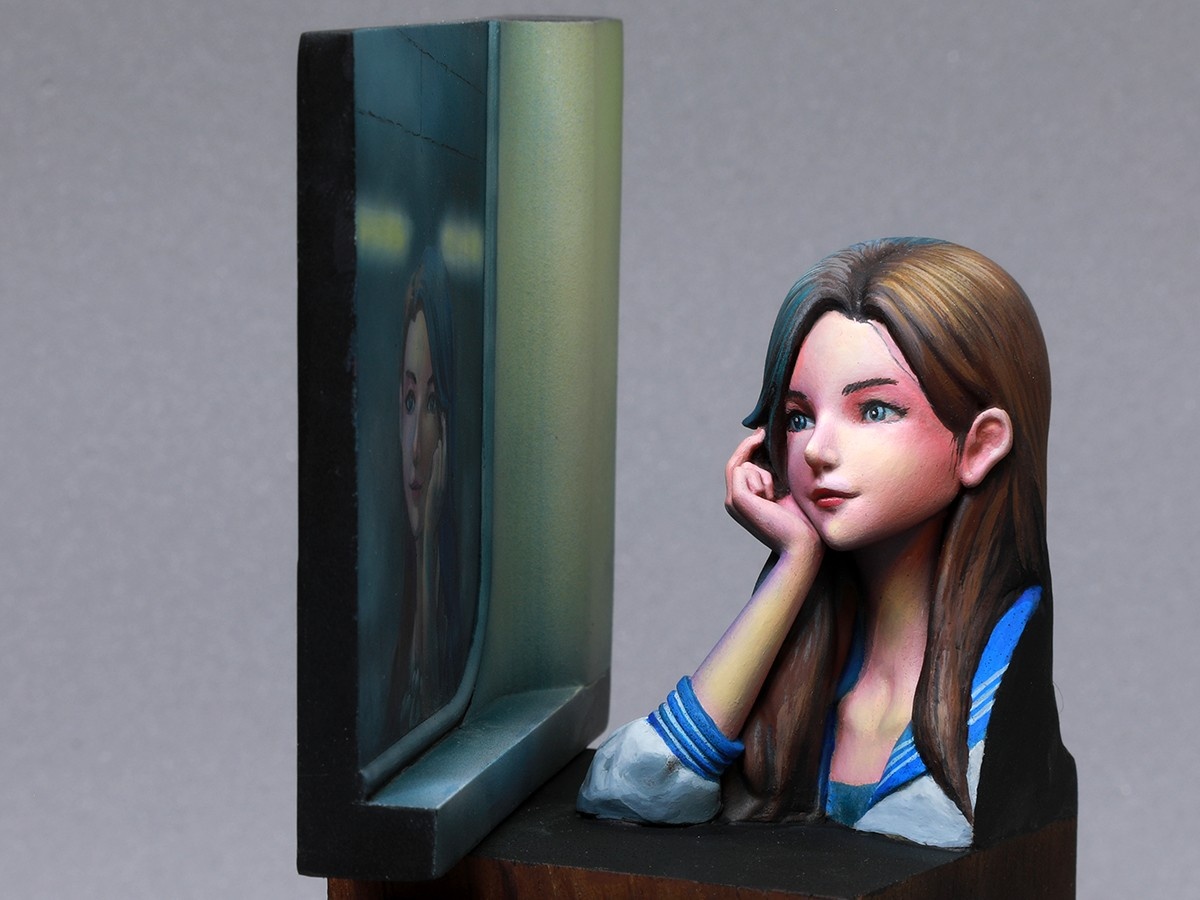 Миниатюра "Взгляд в будущее". Масштаб 1/8. Высота миниатюры: 200 мм. Бюст от компании: "LH-Craft". Автор: ШииЧжен Чен, город Тайпей (Тайвань) © 2025 год