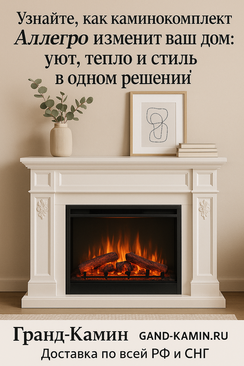    Узнайте, как каминокомплект Аллегро изменит ваш дом: уют, тепло и стиль в одном решении! Kamin
