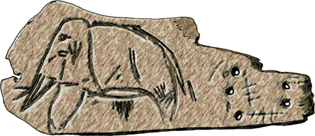 Кость мамонта с поселка Мальта. Эрмитаж.