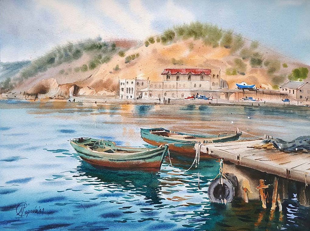 Людмила Попова. "Старый причал". 2021 г.