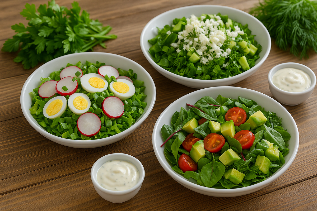 Весенние салаты.