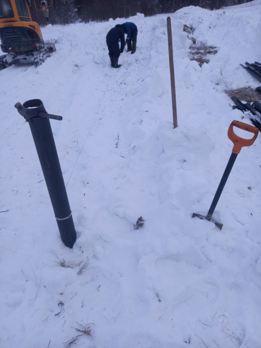 Первая свая.