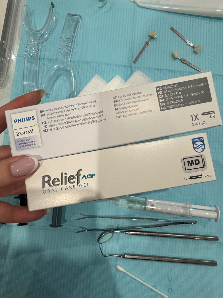 Оригинальные гели системы ZOOM4 и реминерализующий гель 