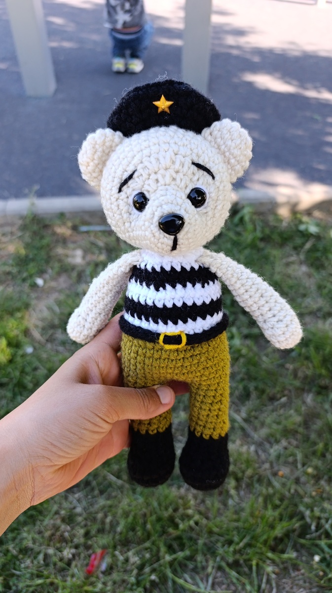 Медвежонок Морпех крючком 