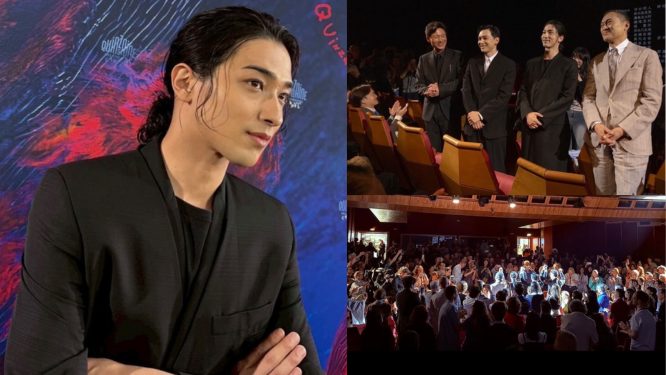 Ёкохама Рюсэй и делегация фильма "Кокухо"