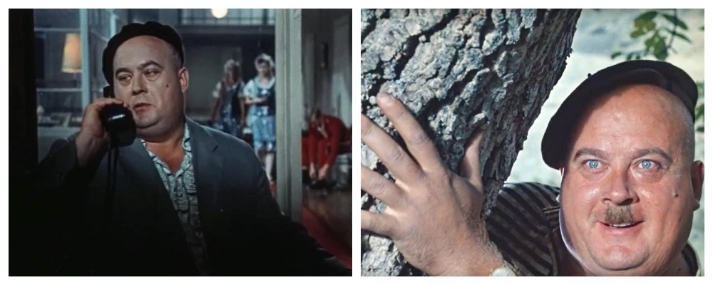 Евгений Моргунов. кадры из фильмов "Звезда балета" "Кавказская пленница..."