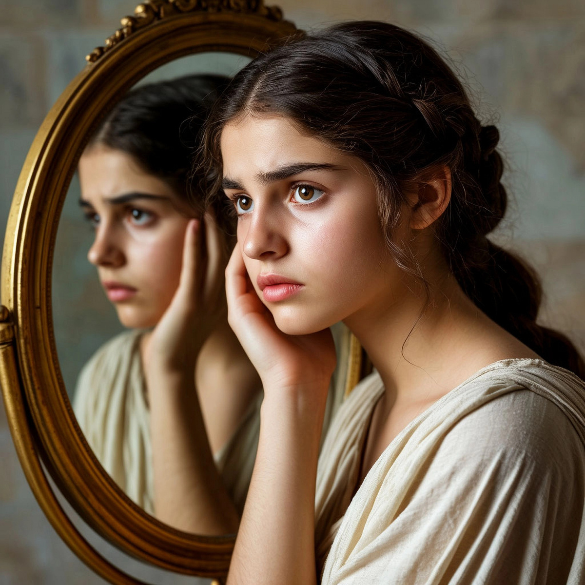 Девушка задается вопросом : "Кто я?"