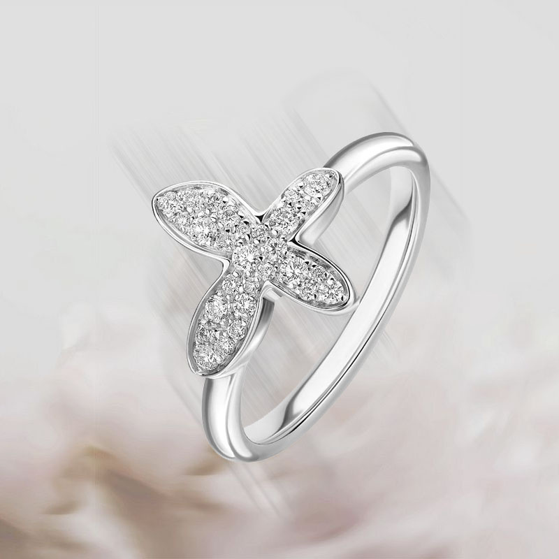 Кольцо Mimi Free Vola из белого золота с бриллиантами