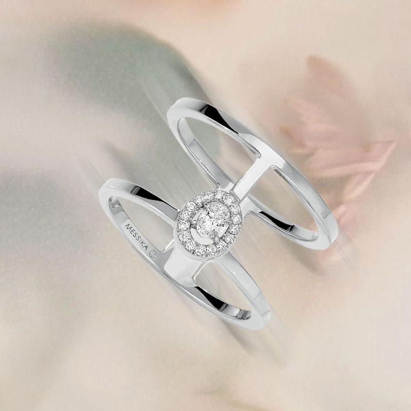 Кольцо Messika Glam'Azone из белого золота с бриллиантами