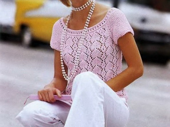 Красота! Топ с рукавами реглан: МК и описание вязания