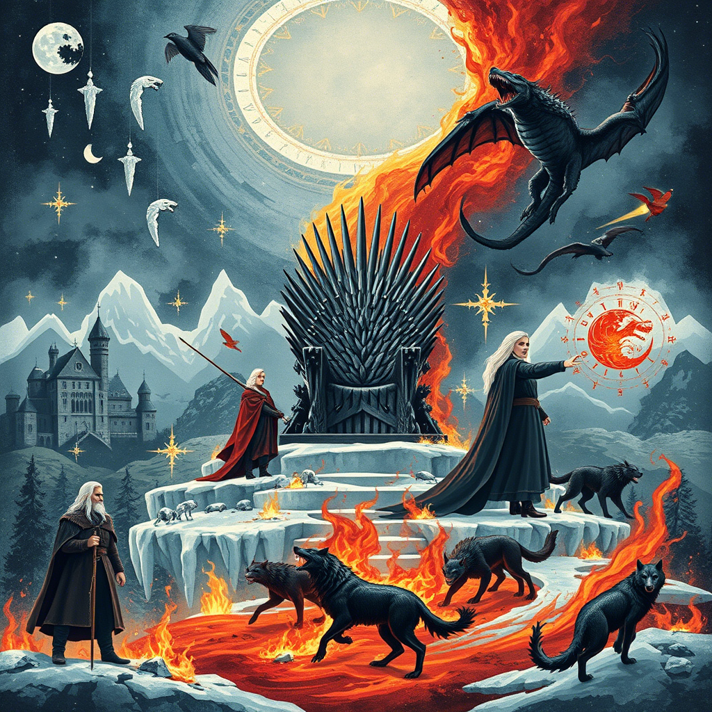 Обложка первого романа "Песнь Льда и Огня