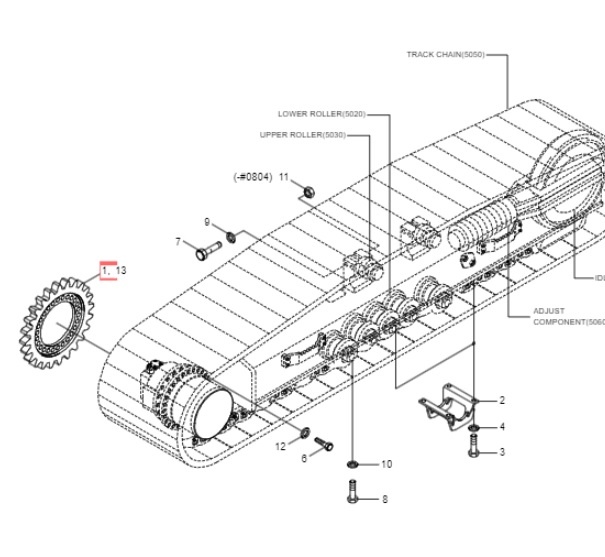 Чертеж схема звезда для экскаватора Hyundai R250LC-7 (81EN-10014) 