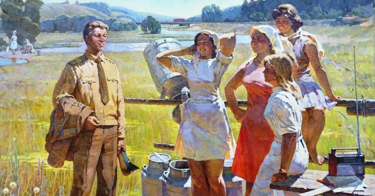 Советским девушкам очень импонировали парни в военной форме.