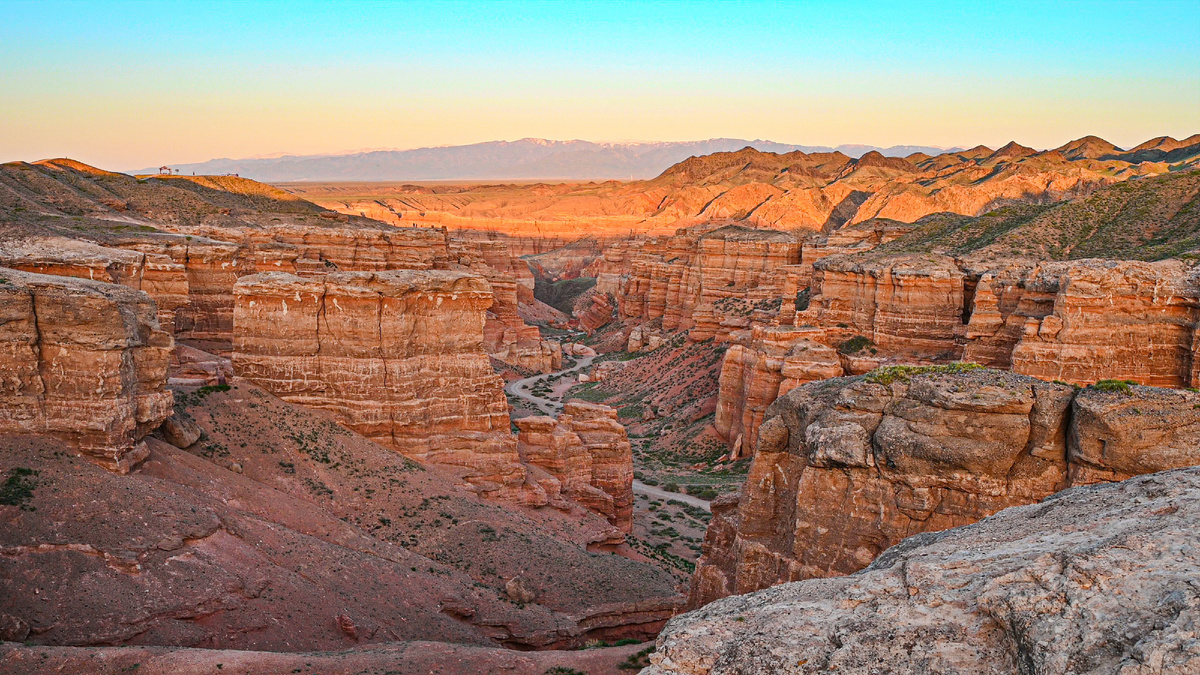 Чарынский каньон на закате