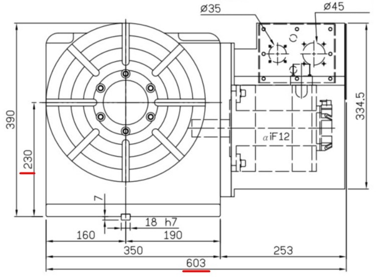 Планировка поворотного стола